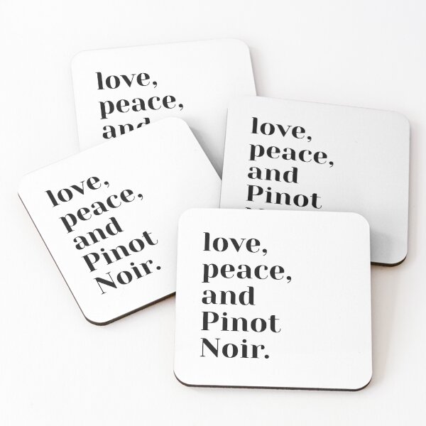 Item preview, Love, Peace, and Pinot Noir - Minimalist Wine Lover Tee designed and sold by Fig Tree Lane - Art &Tees.