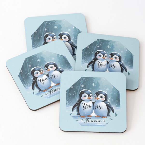 Item preview, You Me Forever | Cute Penguin Couple in Winter  designed and sold by FASA's ART.