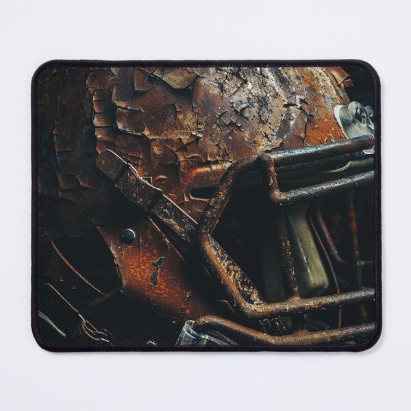 Item preview, Battle‑Worn Gridiron – Weathered Football Helmet Illustration designed and sold by ArgentoArt.