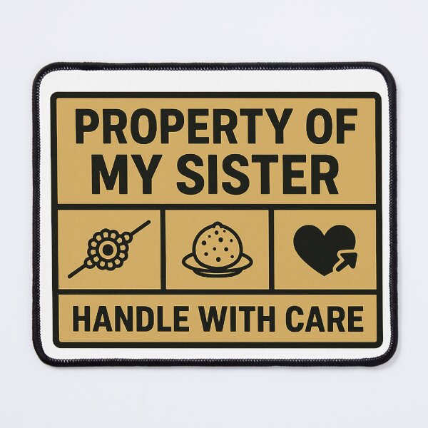 Item preview, Property of My Sister – Funny Rakhi Warning Label Design designed and sold by graphicbidu.