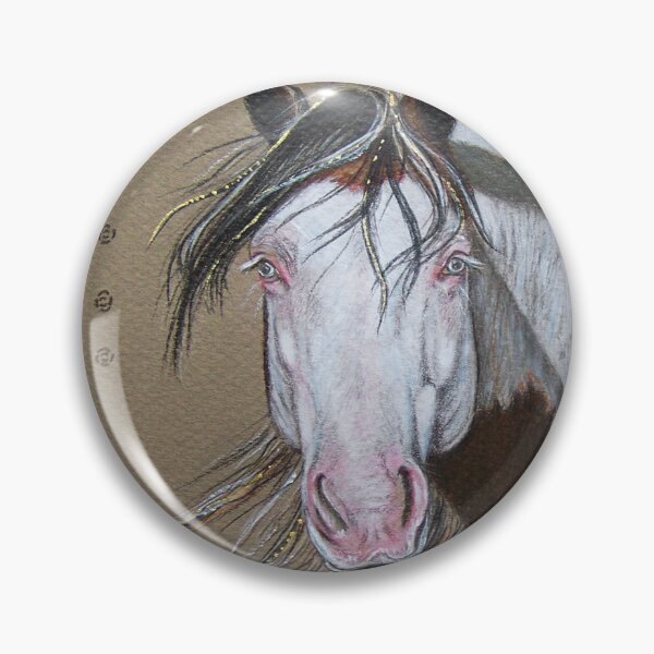 Item preview, Wild Mustang paint horse in acrylic and coloured pencils designed and sold by Tahnja Wolter.