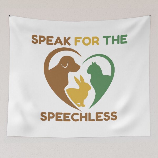 Item preview, Speak for the Speechless Animal Rights Heart Design designed and sold by FreedomAndLove.