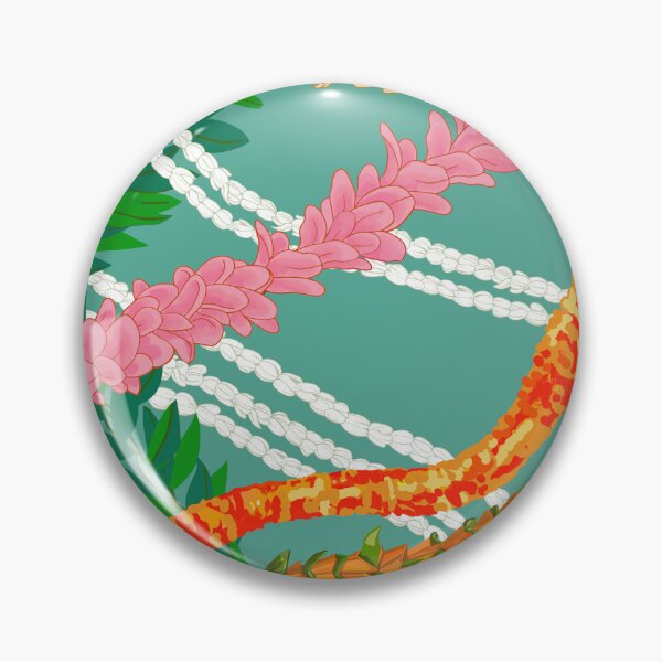 Item preview, Celebrating the Hawaiian Flower Lei-on celadon designed and sold by Linda Maliuana.