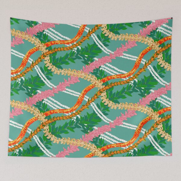 Item preview, Celebrating the Hawaiian Flower Lei-on celadon designed and sold by Linda Maliuana.