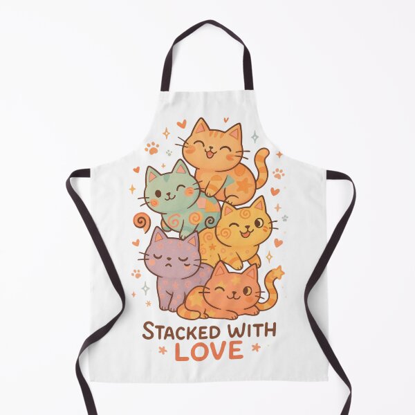 Item preview, Stacked With Love – Playful Colorful Cats Illustration designed and sold by 5CatDesign.