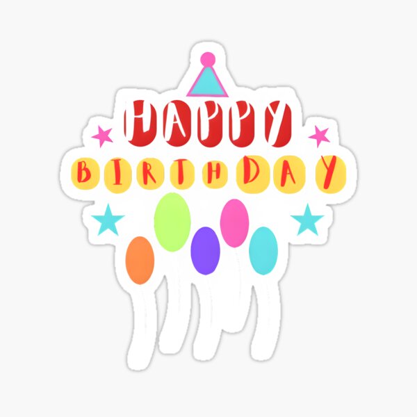 Item preview, Funky "Happy Birthday" Typography Graphic designed and sold by HopeAndHustle.