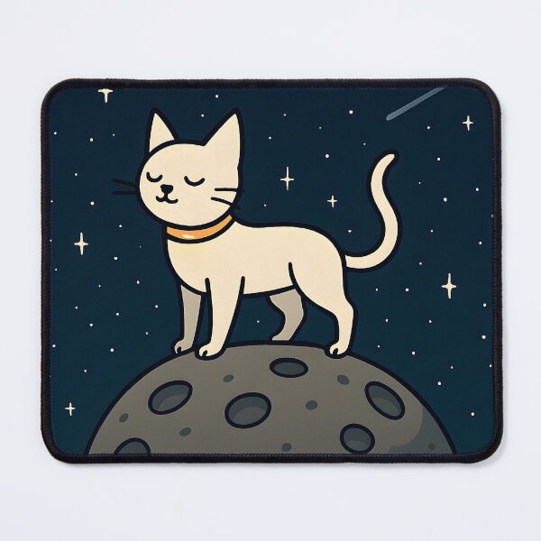 Item preview, Cosmic Cat Wanderer - Starry Night Voyage designed and sold by PufftailStudio.