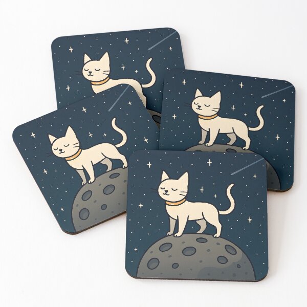 Item preview, Cosmic Cat Wanderer - Starry Night Voyage designed and sold by PufftailStudio.