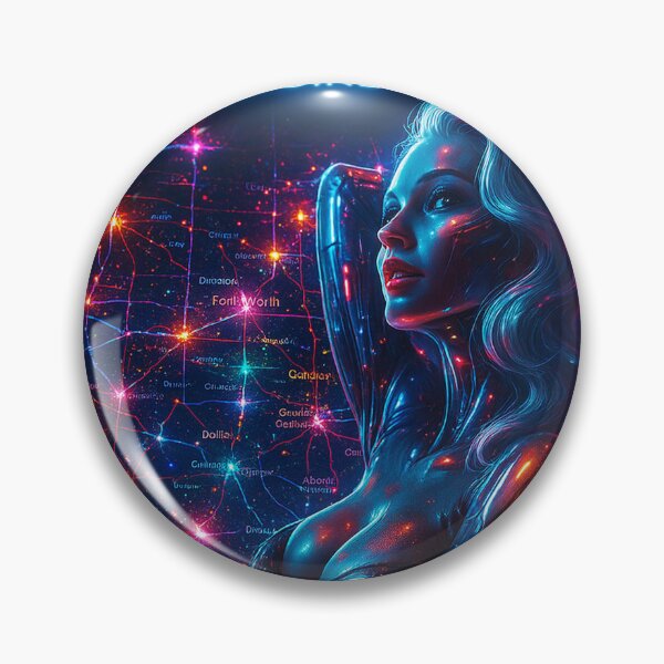 Item preview, Cyberpunk Texas Pin-Up designed and sold by kiwiartyfarty.