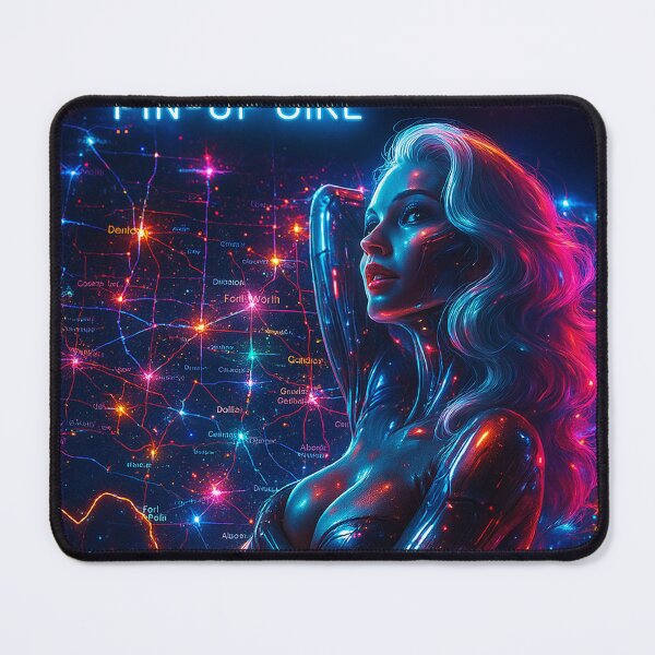 Item preview, Cyberpunk Texas Pin-Up designed and sold by kiwiartyfarty.