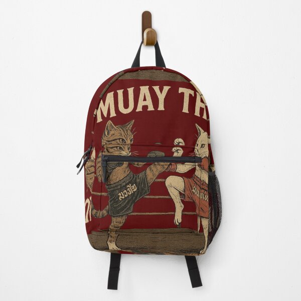 Item preview, Muay Thai Cats - Vintage Fight Scene designed and sold by RetroPawsDesign.