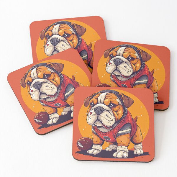 Item preview, Gridiron Pup – Bulldog in Football Gear designed and sold by ArgentoArt.