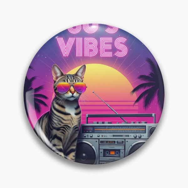 Item preview, Realistic Tabby Cat with Retro Boombox and 80’s Vibes Text designed and sold by Vibe-Studio.