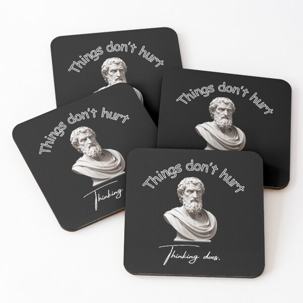 Item preview, Things Don't Hurt, Thinking Does - Epictetus Stoicism Philosopher | Stoic Clothing & Art | Stoic Quote of the Day designed and sold by LexaArtworks.