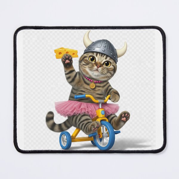 Item preview, Ridiculously Funny Tabby Cat in Tutu Riding a Tricycle designed and sold by Vibe-Studio.