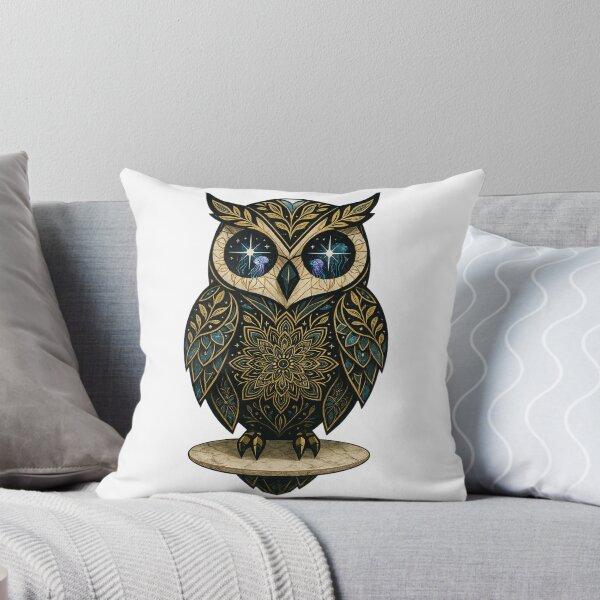 Item preview, Mystical owl with mandala pattern and cosmic view designed and sold by Designs-By-LJ.