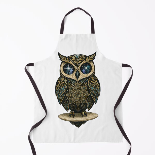Item preview, Mystical owl with mandala pattern and cosmic view designed and sold by Designs-By-LJ.