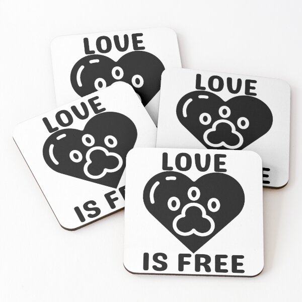 Item preview, Love Is Free Paw Print Animal Rights Design designed and sold by FreedomAndLove.
