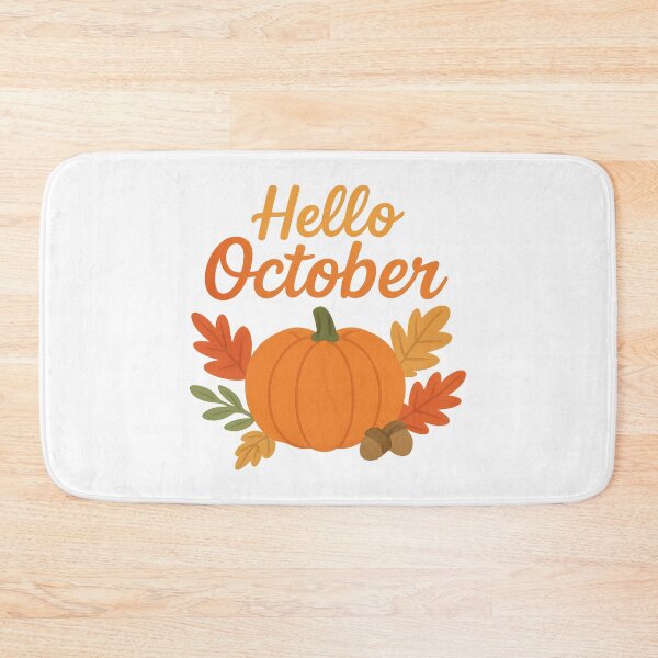 Item preview, Hello October Pumpkin and Fall Leaves designed and sold by Alex Songs.