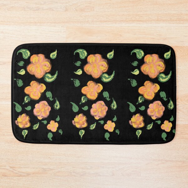 Item preview, Spanish Pink, Orange, and Yellow Flowers on Black by ElitebyElise  designed and sold by ElitebyElise.