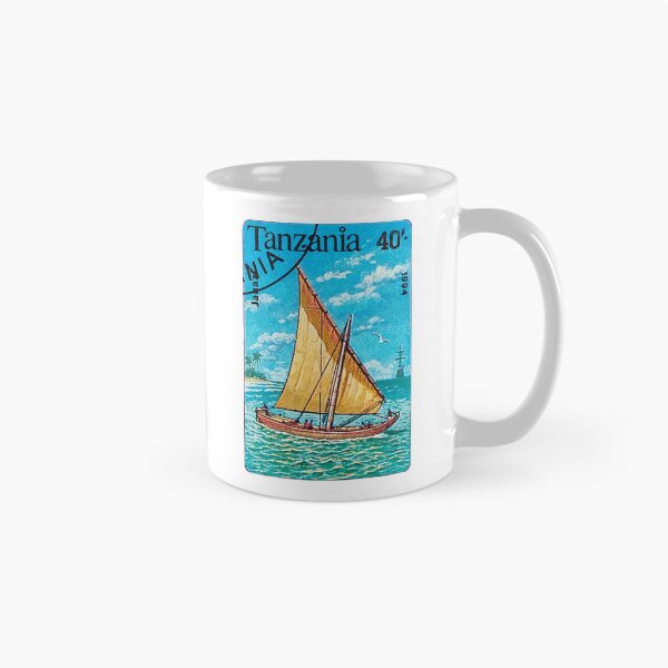 Artikelvorschau, Tanzania Old Sailing ships. Vintage postage stamp Tanzania, Jahazi ancient sailing ship on the ocean, 1994 entworfen und verkauft von BlareBlare.