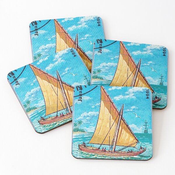 Item preview, Tanzania Old Sailing ships. Vintage postage stamp Tanzania, Jahazi ancient sailing ship on the ocean, 1994 designed and sold by BlareBlare.