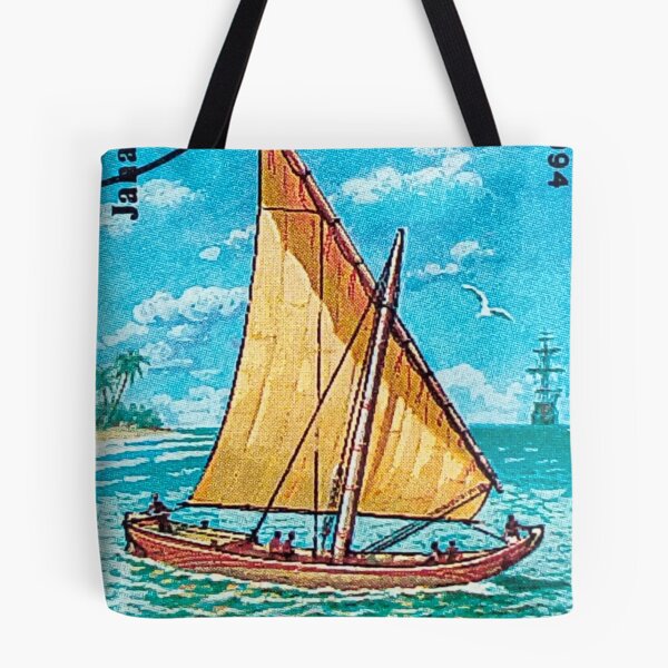 Item preview, Tanzania Old Sailing ships. Vintage postage stamp Tanzania, Jahazi ancient sailing ship on the ocean, 1994 designed and sold by BlareBlare.