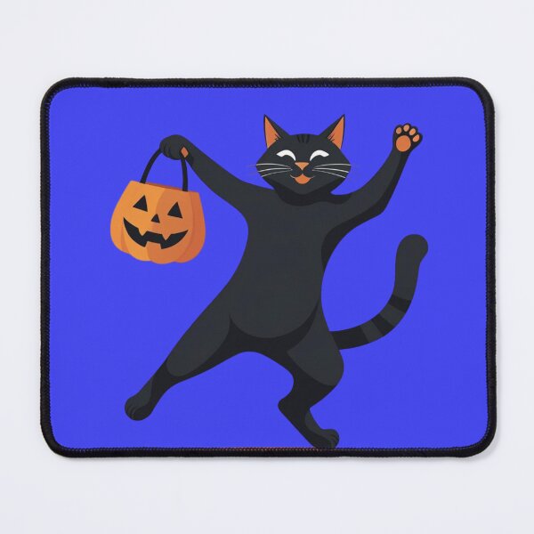 Item preview, Black cat grooving at the Halloween bash, swinging a pumpkin basket like it’s a disco ball! designed and sold by AddyTae.