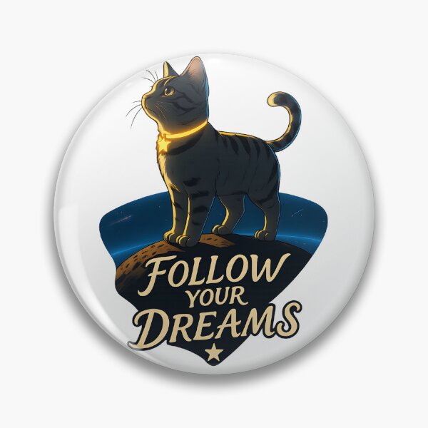 Item preview,  Follow Your Dreams - Motivational Space Cat designed and sold by PufftailStudio.