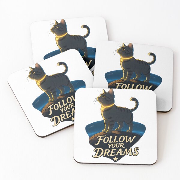 Item preview,  Follow Your Dreams - Motivational Space Cat designed and sold by PufftailStudio.