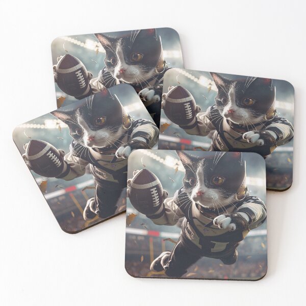 Item preview, Touchdown Tux – Cat Football Champion designed and sold by ArgentoArt.