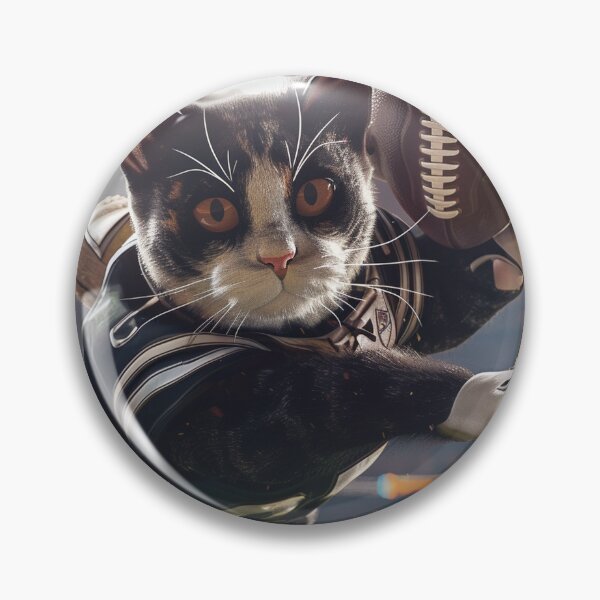 Item preview, End Zone Pouncer – Tuxedo Cat Scoring Big designed and sold by ArgentoArt.