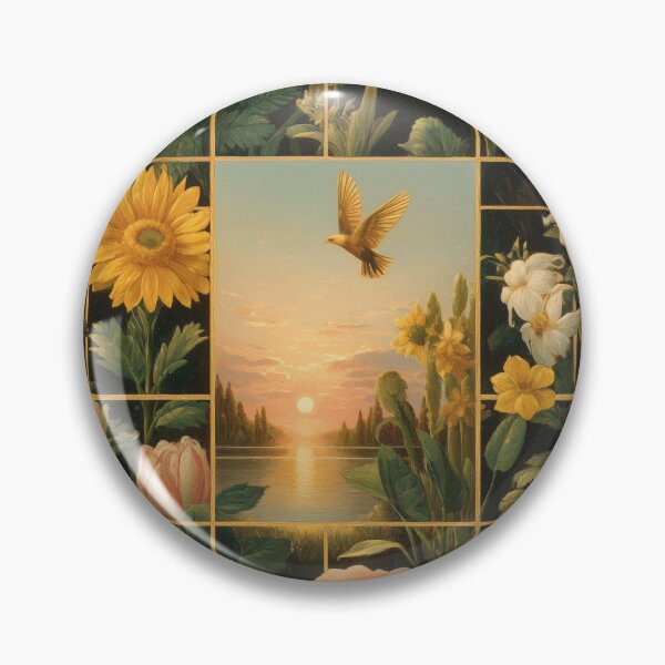 Item preview, Geometric Bloomscape at Sunset designed and sold by Magical Art Store.