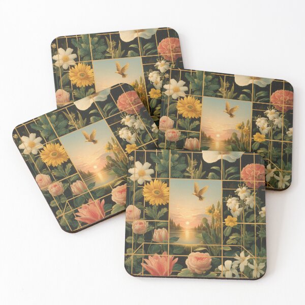 Item preview, Geometric Bloomscape at Sunset designed and sold by Magical Art Store.