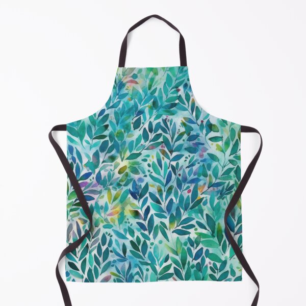Item preview, Green and Blue watercolour Tropical Rainforest Foliage designed and sold by ScorpioSunStudio.