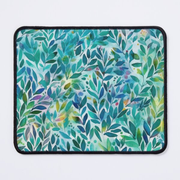 Item preview, Green and Blue watercolour Tropical Rainforest Foliage designed and sold by ScorpioSunStudio.