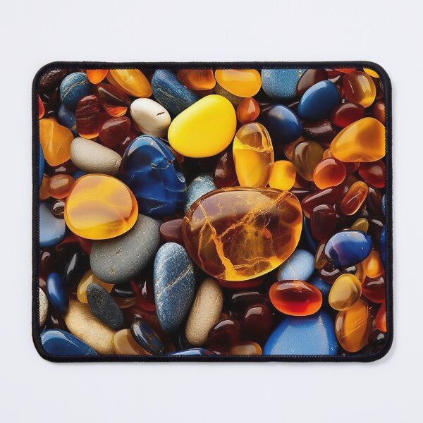 Item preview, Colorful Polished Pebbles – Nature’s Stone Art Pattern designed and sold by StudioDina.