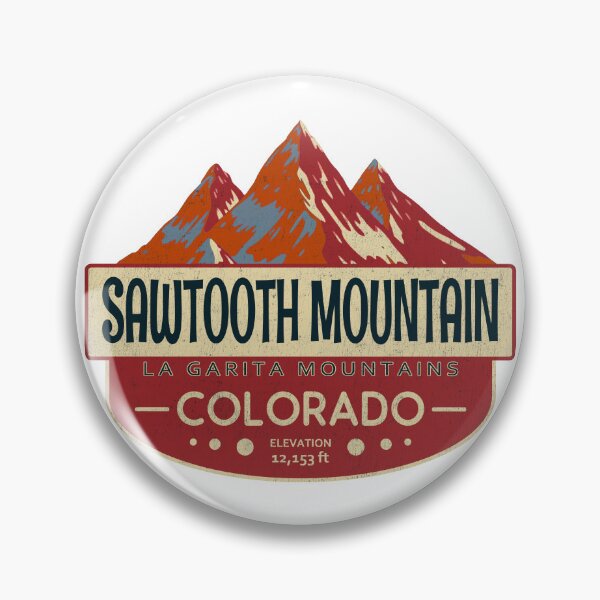 Item preview, Sawtooth Mountain, La Garita Mountains, Colorado Mountain Badge designed and sold by Wanderful-roads.
