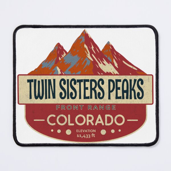 Item preview, Twin Sisters Peaks, Front Range, Colorado Mountain Badge designed and sold by Wanderful-roads.