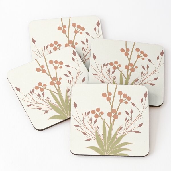 Item preview, Modern Botanical Illustration with Abstract Leaves and Round Florals designed and sold by NiceDigital.