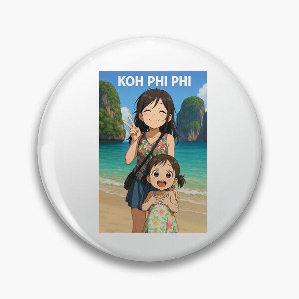 Item preview, Koh Phi Phi Thailand Anime Style | Cute Sisters Beach Travel designed and sold by konthai.familyart.