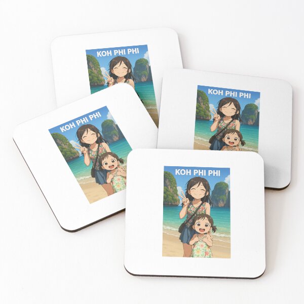 Item preview, Koh Phi Phi Thailand Anime Style | Cute Sisters Beach Travel designed and sold by konthai.familyart.