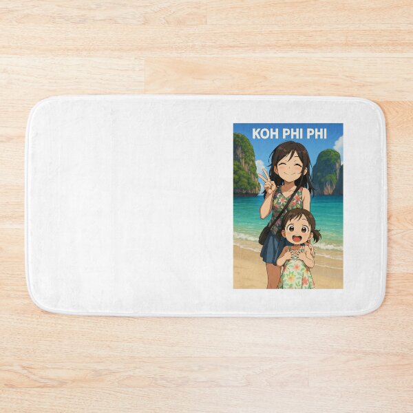 Item preview, Koh Phi Phi Thailand Anime Style | Cute Sisters Beach Travel designed and sold by konthai.familyart.