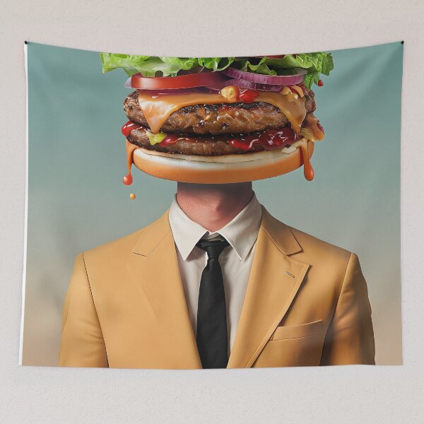 Item preview, Burger Head Man in Suit designed and sold by paulrommer.