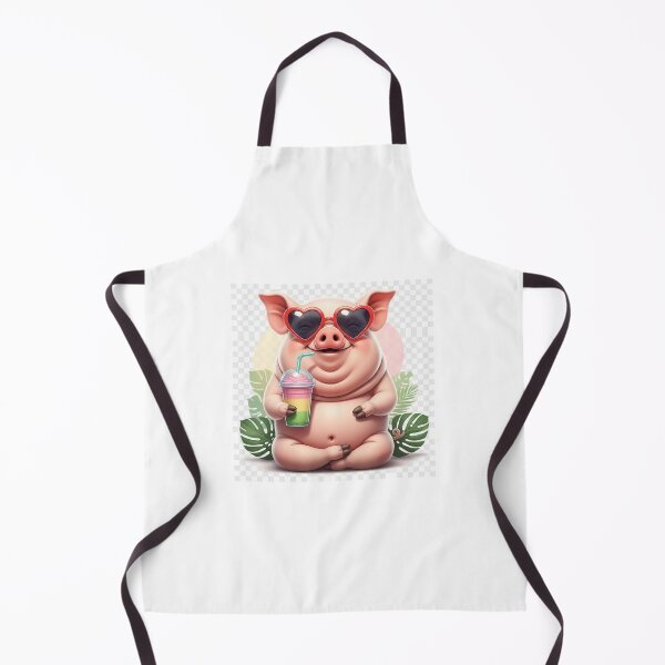 Item preview, Cute Funny Pig Doing Yoga with Sunglasses Cartoon Design designed and sold by Vibe-Studio.