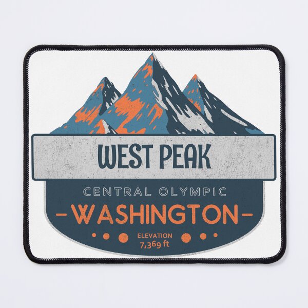 Item preview, West Peak, Central Olympic Mountains, Washington, Mountain Badge designed and sold by Wanderful-roads.
