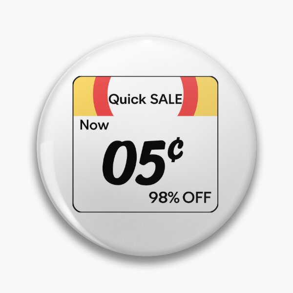 Item preview, Quick Sale – 05¢ Sticker (98% OFF Vibes) designed and sold by StickerBlox.