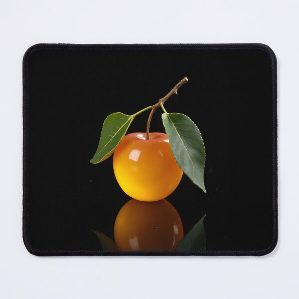 Item preview, Glass Yellow Plum on Black Background designed and sold by Museum Of Non-Existing Art.