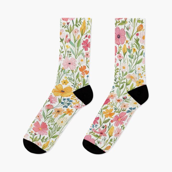 Item preview, Vibrant Wildflowers in Bloom on a White Background designed and sold by CoolPixels.