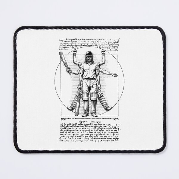 Item preview, Cricket Player Cricketer Vitruvian Man Leonardo Da Vinci designed and sold by GrandeDuc.